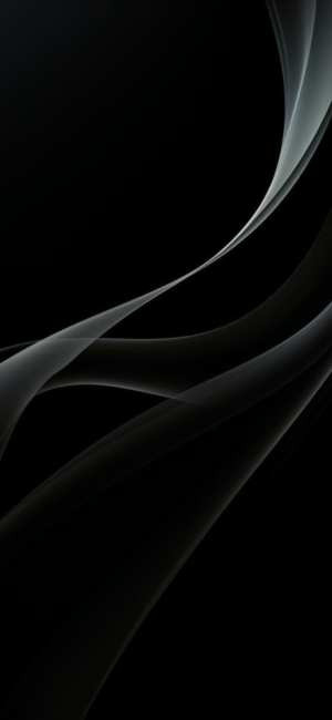 Abstract flowing waves on dark background, black and gray colors, elegant motion | 8K Wallpaper for Mobile