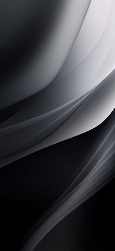 Sleek abstract design with flowing black and gray layers, creating a modern look | 8K Wallpaper for Mobile