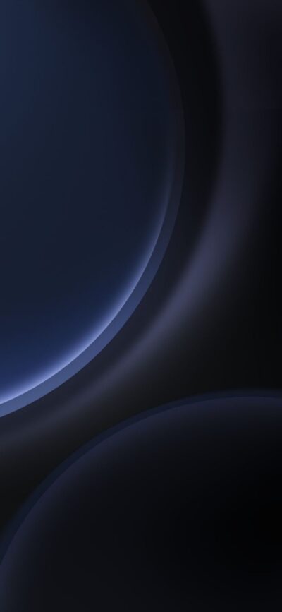 Abstract dark curves with smooth gradients for a sleek, modern look. Black & Dark Blue colors | 8K Wallpaper, for Mobile