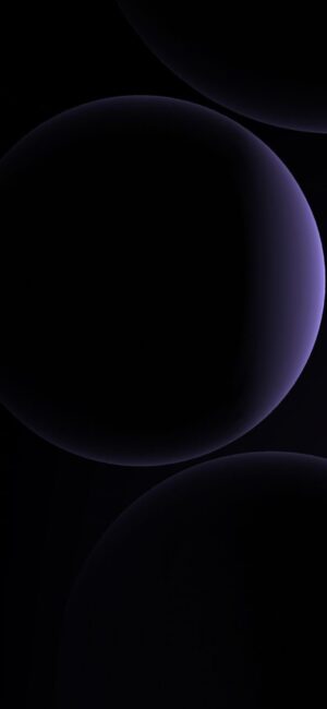 Minimalistic abstract design with glowing spherical shapes on a dark background, hinting at celestial bodies | 8K Wallpaper for Mobile