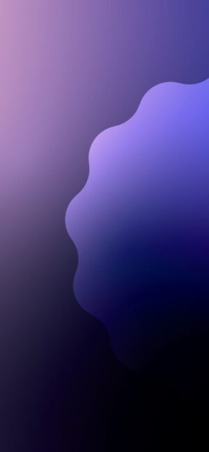 Abstract purple to blue gradient with wavy design, modern art style | 8K Wallpaper for Mobile