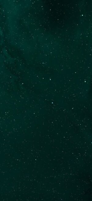 'Serenity in the Cosmos: Starry Night Sky with Deep Green Backdrop for Mobile | 4K Wallpaper'