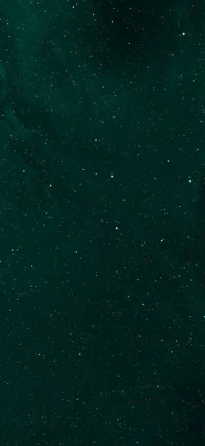 'Serenity in the Cosmos: Starry Night Sky with Deep Green Backdrop for Mobile | 4K Wallpaper'