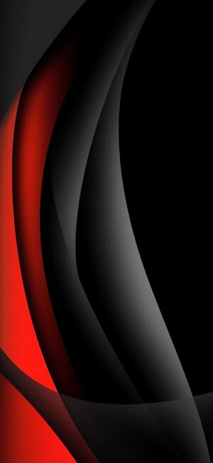 Abstract red and black gradient wallpaper with flowing curves, offering a modern and elegant design | 4K Wallpaper for Mobile.