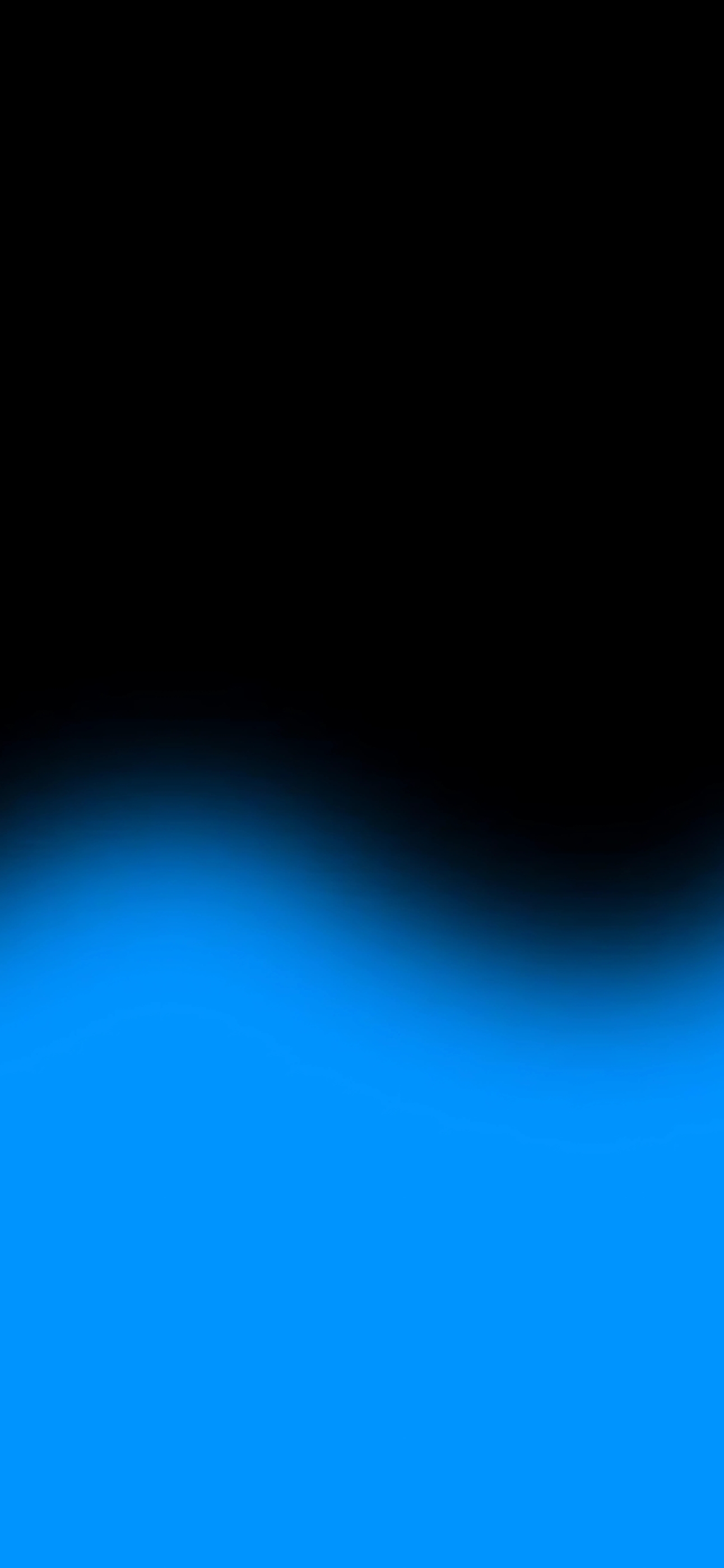 Gradient wallpaper transitioning from deep black to bright blue, offering a serene abstract aesthetic | 4K Wallpaper for Mobile