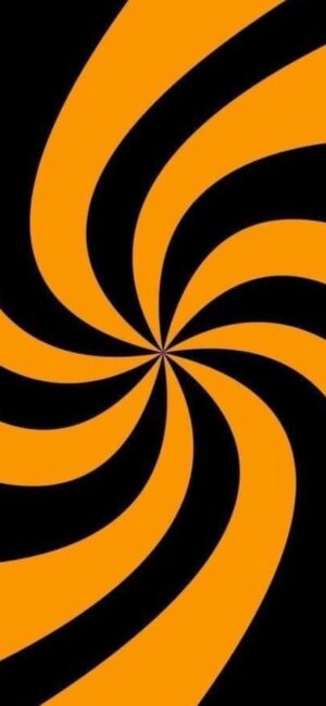 Abstract black and orange spiral design | 4K Wallpaper for Mobile | Explore abstract and pattern categories for more options.