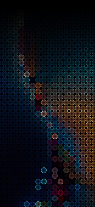 Abstract pattern with circles and squares in vibrant blues, reds, yellows, and purples for a digital feel. | 4K Wallpaper for Mobile