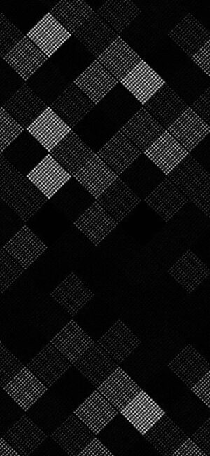 Abstract geometric black & white pattern with dotted textures | 4K Wallpaper for Mobile