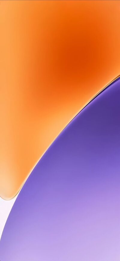 Smooth orange to purple gradient with flowing curves, elegant abstract design. Minimalist style | 4K Wallpaper for Mobile