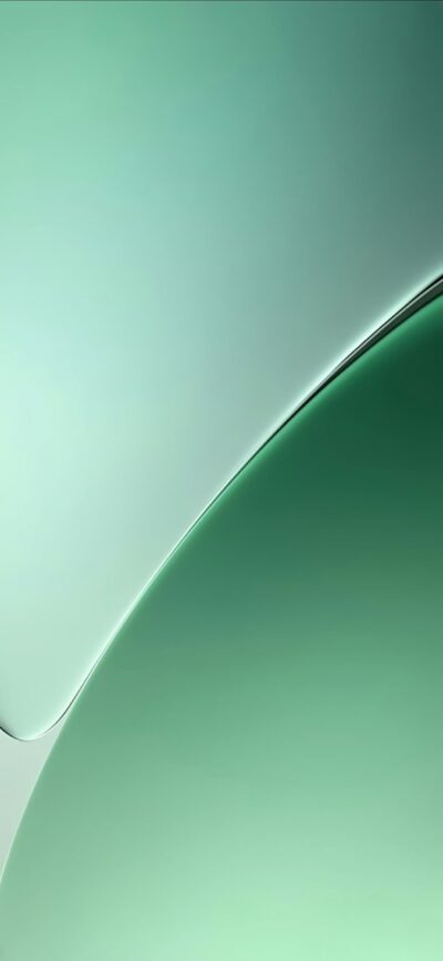 Smooth abstract design with light and dark green gradients, gentle curves for mobile | 4K Wallpaper | Green, Abstract, Minimalist