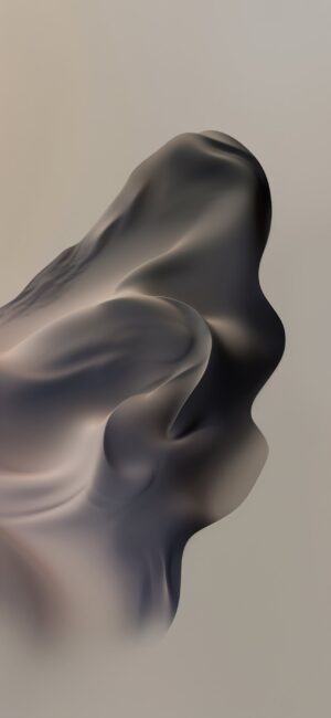 Abstract fluid design with silk-like shapes in beige and gray, highlighting elegance and depth | 4K Wallpaper for Mobile