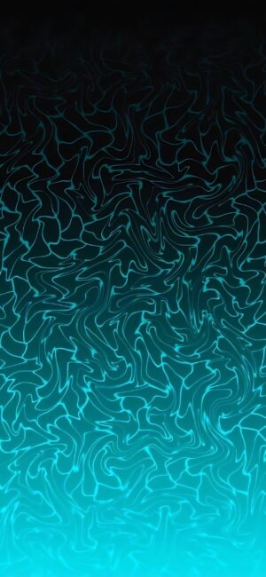 Abstract swirling lines with fluid, dynamic appearance in black and blue | 4K Wallpaper for Mobile