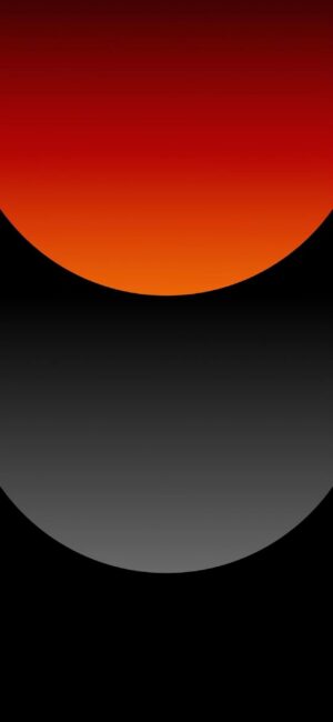 Abstract dual-gradient wallpaper with vibrant orange-red to dark gray-black geometric pattern | 4K Wallpaper for Mobile