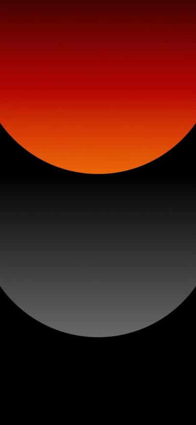 Abstract dual-gradient wallpaper with vibrant orange-red to dark gray-black geometric pattern | 4K Wallpaper for Mobile