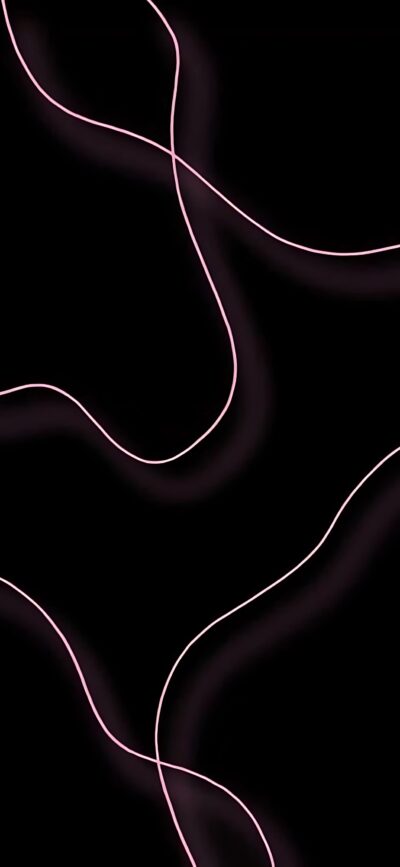 Abstract pink lines on black background, minimalist modern aesthetic | 4K Wallpaper for Mobile