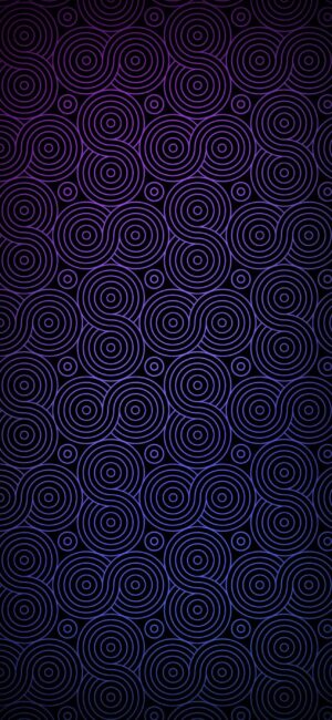 Geometric pattern wallpaper with swirling designs in purple, black, and blue, offering a modern, futuristic look | 4K Wallpaper for Mobile