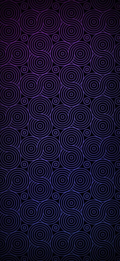 Geometric pattern wallpaper with swirling designs in purple, black, and blue, offering a modern, futuristic look | 4K Wallpaper for Mobile