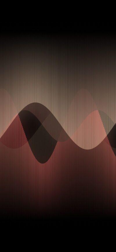 Abstract wave patterns in muted tones on a dark background, featuring black, red, and brown. | 4K Wallpaper for Mobile