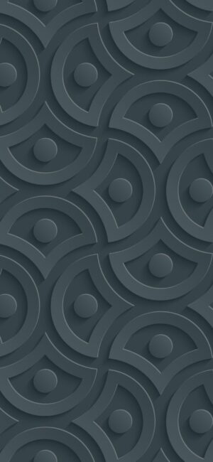 3D geometric pattern with circular shapes in gray and dark tones, perfect for contemporary aesthetics | 4K Wallpaper for Mobile