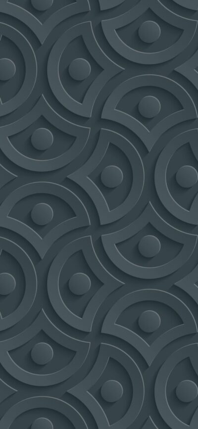 3D geometric pattern with circular shapes in gray and dark tones, perfect for contemporary aesthetics | 4K Wallpaper for Mobile