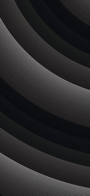 Abstract black and gray wave pattern with curved, concentric lines; modern & futuristic. | 4K Wallpaper, for Mobile