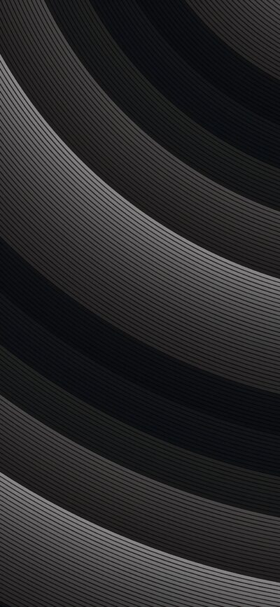 Abstract black and gray wave pattern with curved, concentric lines; modern & futuristic. | 4K Wallpaper, for Mobile