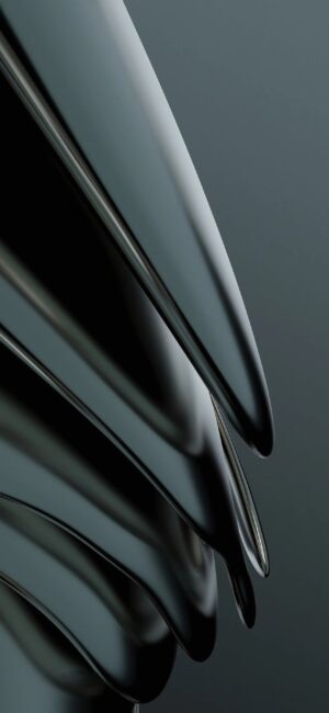 Abstract smooth metallic structure with futuristic design in dark gray hues. Perfect for mobile. | 4K Wallpaper