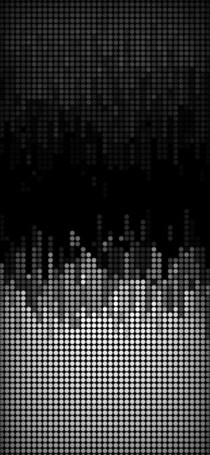 Digital abstract mosaic pattern with gradient from light grey to black | 4K Wallpaper for Mobile