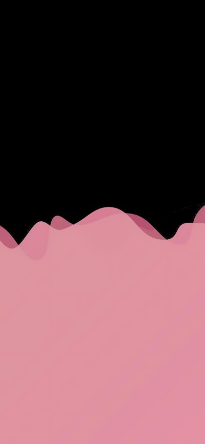 Abstract pink waves on black background | Minimalist, modern aesthetic | 8K Wallpaper for Mobile