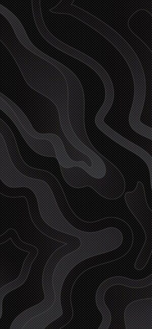 Abstract wavy lines on textured black background, resembling a topographic map | 4K Wallpaper for Mobile