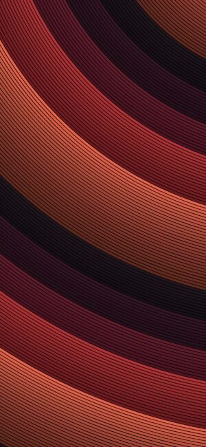 Abstract geometric pattern with curved lines in red, orange, and black | 4K Wallpaper for Mobile