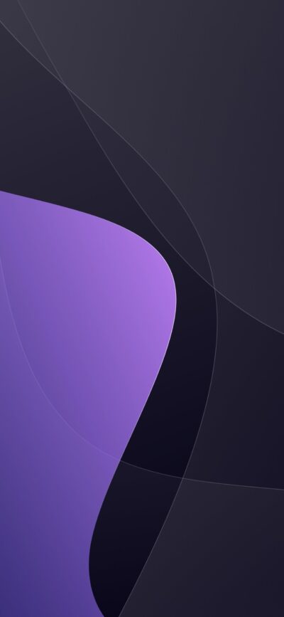 Abstract purple wallpaper design with flowing curves and gradient tones, perfect for a modern aesthetic | 4K Wallpaper for Mobile