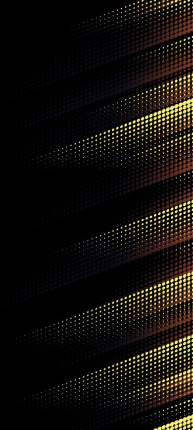 Abstract design with diagonal lines, dot patterns, and a gradient from dark to warm yellow tones | UHD Wallpaper for Mobile