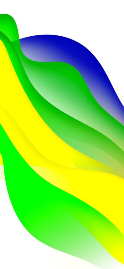 Abstract design with blue, green, and yellow waves; energetic and dynamic pattern | 4K Wallpaper, for Mobile