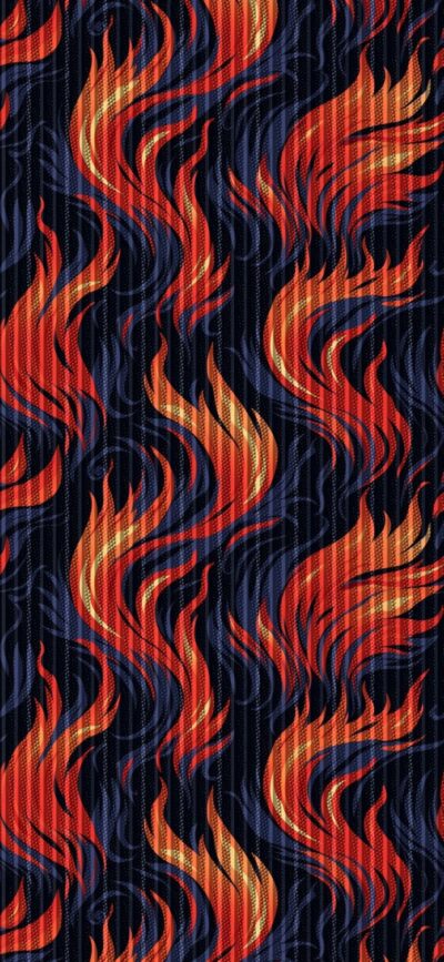 Abstract red and orange flame pattern on dark background for mobile devices | 4K Wallpaper