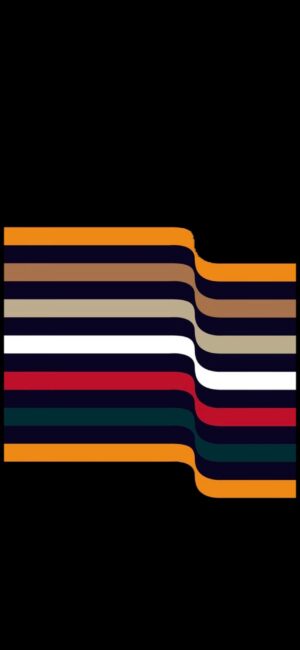 Abstract wavy lines in orange, brown, red on black | 4K Wallpaper for Mobile