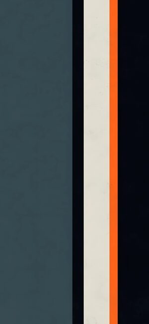 Vertical stripes in muted blue, black, white, and orange create a sleek, modern abstract pattern | 4K Wallpaper for Mobile