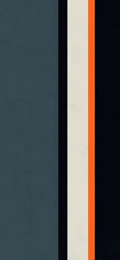 Vertical stripes in muted blue, black, white, and orange create a sleek, modern abstract pattern | 4K Wallpaper for Mobile