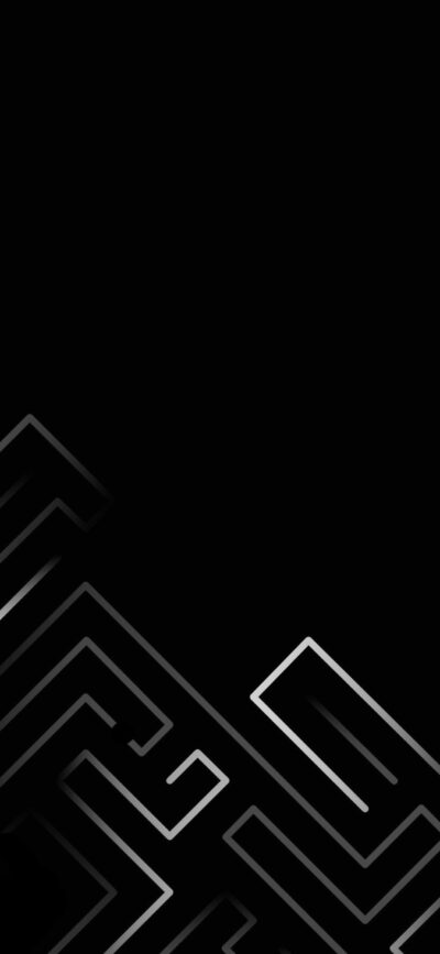 Abstract maze pattern in black and gray, modern geometric design. Perfect for contemporary art lovers | 4K Wallpaper for Mobile