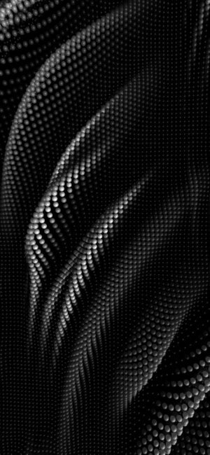 Mesmerizing abstract design with flowing dotted waves in monochrome for modern sophistication | 4K Wallpaper, for Mobile