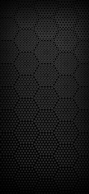 Geometric pattern with circular motifs; metallic, modern design in black and gray | 4K Wallpaper for Mobile