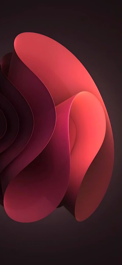 Abstract 4K Wallpaper for Mobile | Swirling shapes in red & pink on a dark background, creating a vibrant and modern aesthetic.