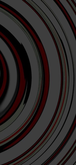 Abstract concentric circles in dark red and black tones create a spiraling effect | 4K Wallpaper, for Mobile