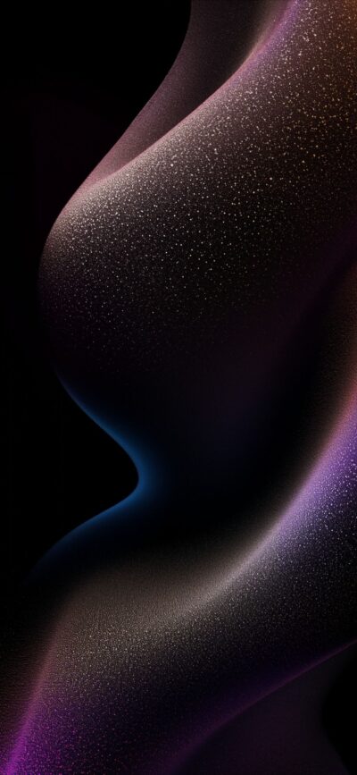 Abstract design with flowing curves, shimmering texture, dark and iridescent colors for a mysterious elegance | 4K Wallpaper for Mobile