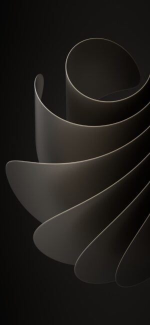 Abstract spiral pattern with smooth curves on a dark background for a minimalist aesthetic | 4K Wallpaper | for Mobile