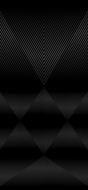 Abstract design with symmetrical diagonal lines forming a geometric pattern on a dark background | 4K Wallpaper for Mobile