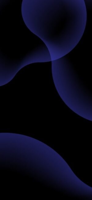 Sleek abstract design with deep blue on black, creating a mysterious, elegant look | 4K Wallpaper for Mobile