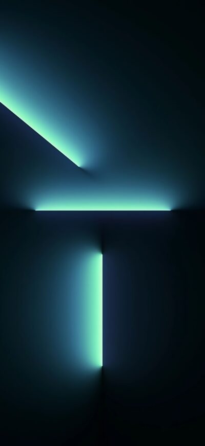 Modern abstract wallpaper with glowing "T" shaped linear patterns on a dark background for a futuristic minimalist look | 4K Wallpaper for Mobile