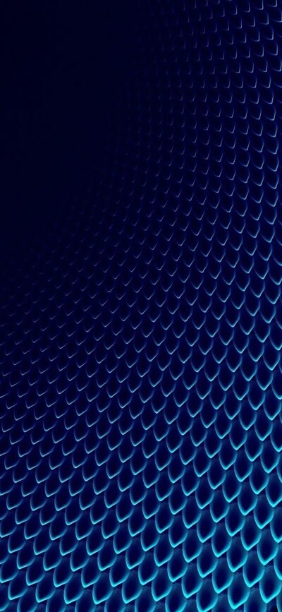 Abstract geometric scale-like pattern in blue shades, creating depth and texture. Ideal for Mobile | 4K Wallpaper