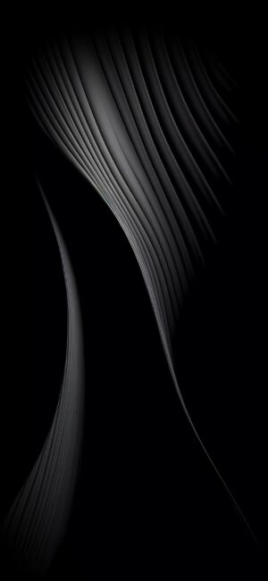 Abstract black and gray curved lines on dark background | 4K Wallpaper for Mobile